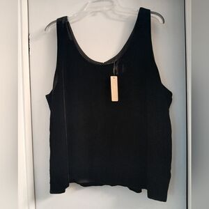 New! J. Crew Classic Black Velour Tank Top